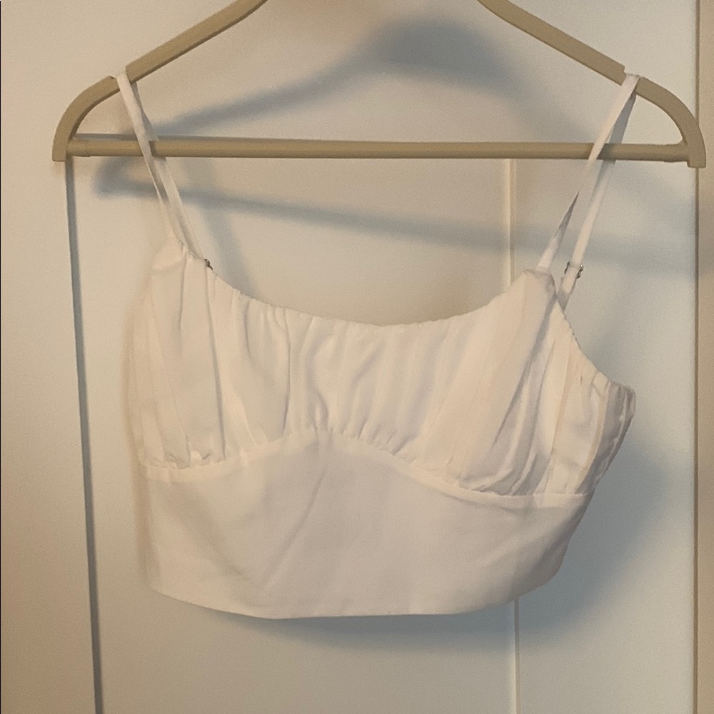 Tiger Mist off white colored Crop Top
